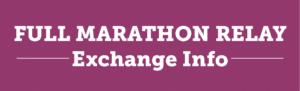 Full Marathon Relay Exchange Info